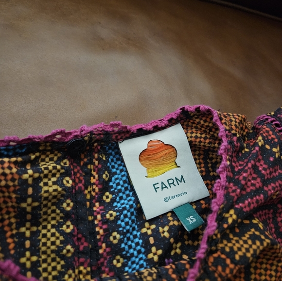 FARM RIO Yawanawa Stripes Blouse XS Euc - Picture 7 of 10